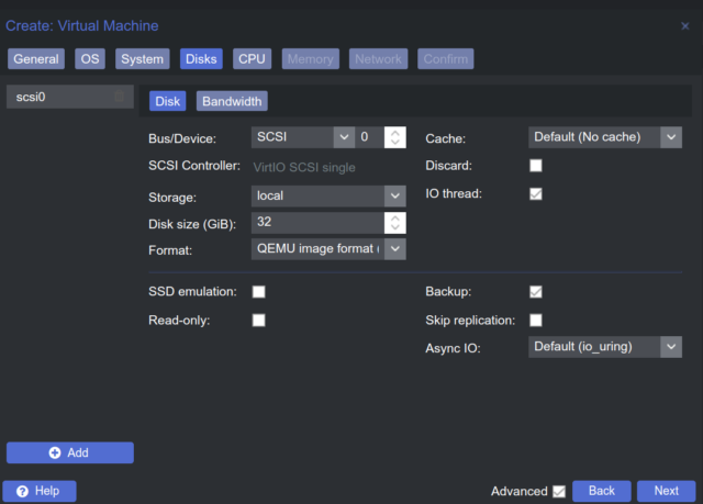 Create VM Disk