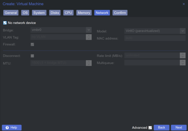 Create VM Network