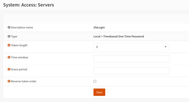 OPNsense 2FA Server