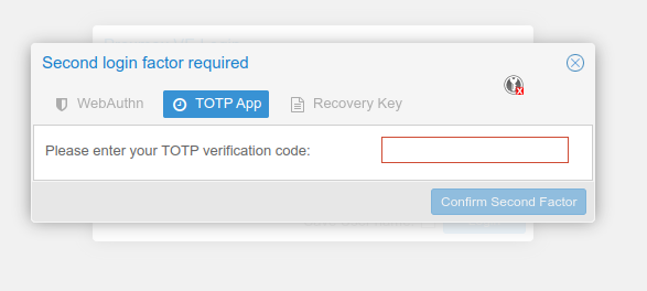 2FA Proxmox Login